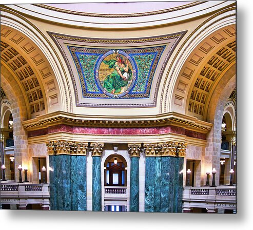 Madison Metal Print featuring the photograph Liberty Mural - Capitol - Madison - Wisconsin by Steven Ralser