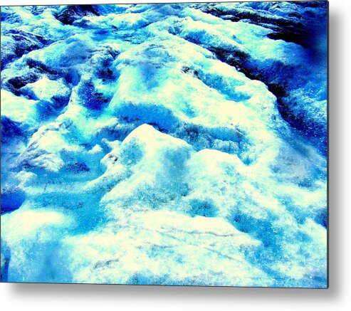 Light Metal Print featuring the photograph Light On Glacier by Kumiko Mayer