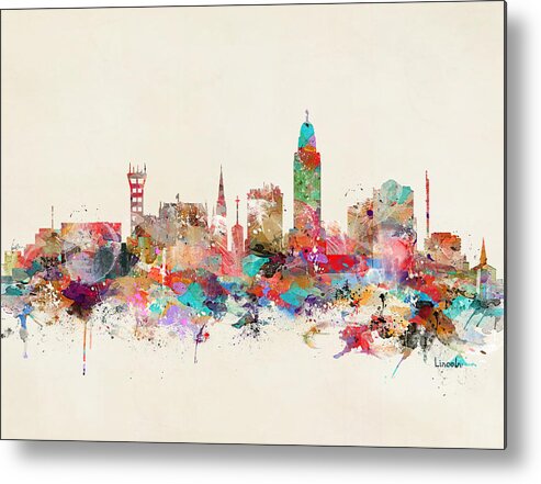 Lincoln Nebraska Metal Print featuring the painting Lincoln Nebraska by Bri Buckley