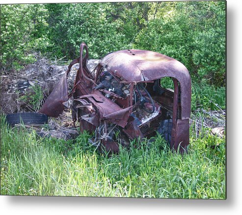 Automobile Metal Print featuring the photograph Long Forgotten 2808 by Guy Whiteley