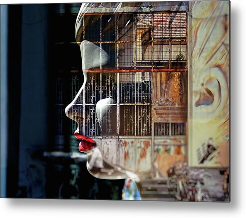 Building Metal Print featuring the photograph Looking at the old building by Gabi Hampe