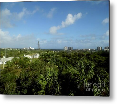 Jupiter Metal Print featuring the photograph Looking Out The Jupiter Lighthouse Window by D Hackett