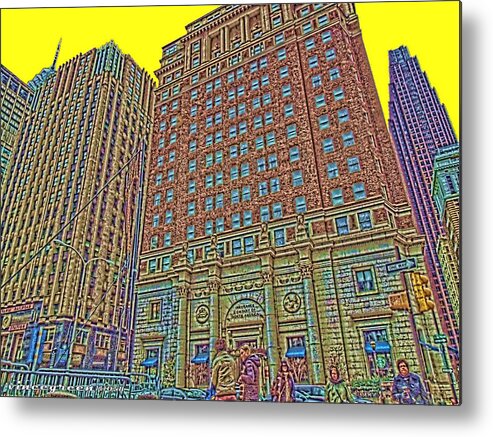 Philadelphia Metal Print featuring the digital art Looking Up in Love Park by Vincent Green