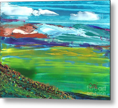 What Get For Metal Print featuring the painting Lookout by Corinne Carroll