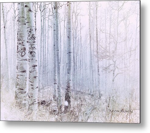 Landscape Metal Print featuring the photograph Love Amidst the Aspens by Kevyn Bashore