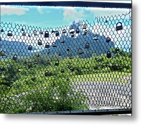 Tahiti Metal Print featuring the photograph Love Locks in Moorea by Kathryn McBride