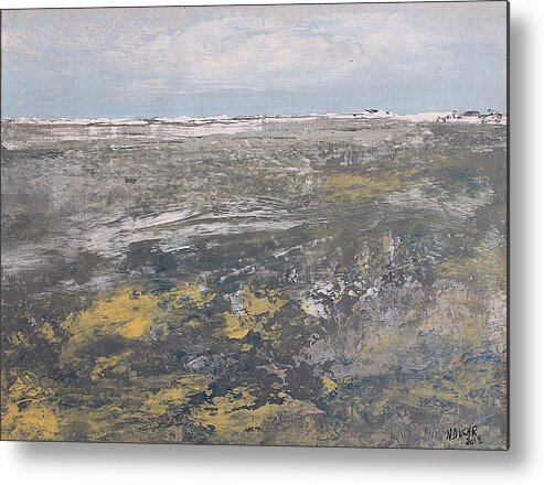 Landscape Metal Print featuring the painting Low Tide by Norma Duch