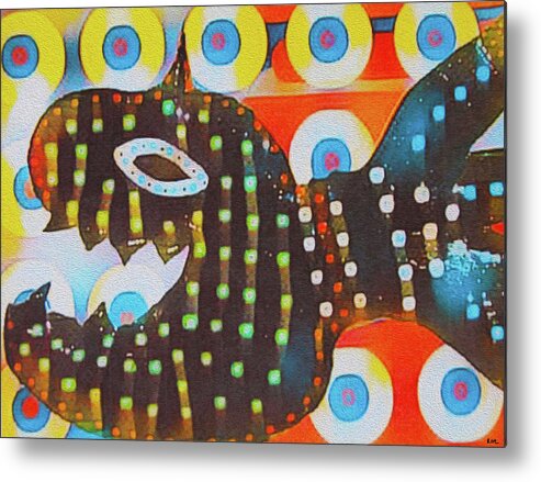 Faces Metal Print featuring the painting Lsd Fish by Robert Margetts