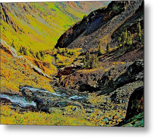 Lundy Canyon Autumn Eastside Sierra Nevada Metal Print featuring the photograph Lundy Canyon Autumn Eastside Sierra Nevada by Scott L Holtslander