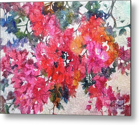 Flowers Metal Print featuring the painting Luscious Bougainvillea by Michelle Abrams