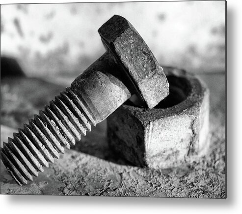 Machine Bolt No.2 Metal Print featuring the photograph machine bolt No.2 by Tom Druin