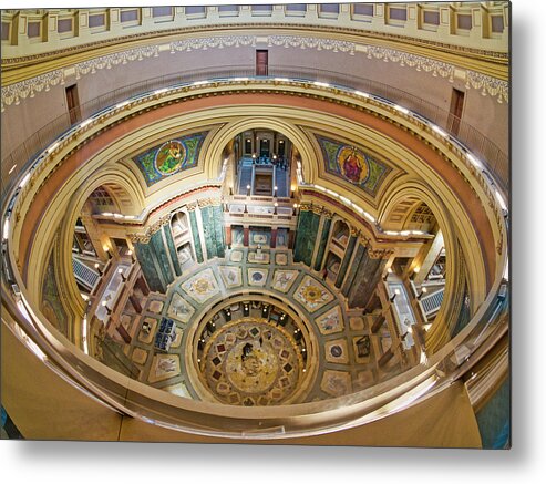 Madison Metal Print featuring the photograph Madison Capitol Rotunda by Steven Ralser