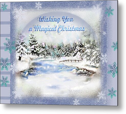 Christmas Metal Print featuring the painting Magical Christmas by Susan Kinney