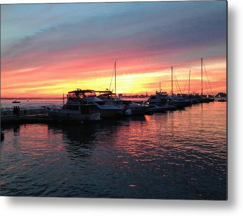 Boat Metal Print featuring the photograph Masts and Steeples by Sherry Kuhlkin