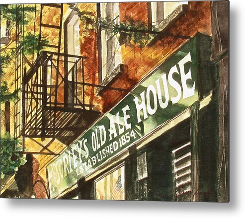 Mcsorley's Metal Print featuring the painting McSorley's by Frank SantAgata