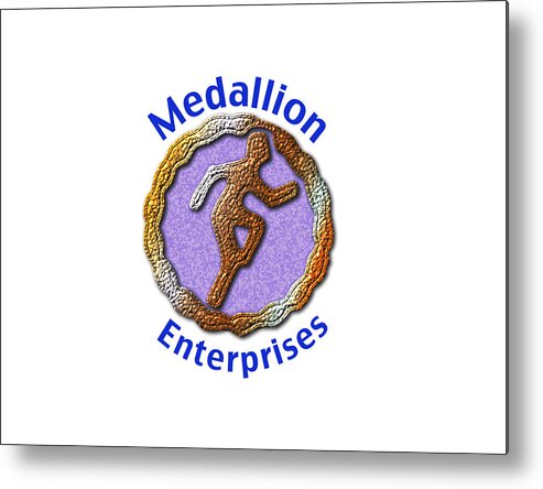 Logo Metal Print featuring the digital art Medallion Enterprises by Dale Turner