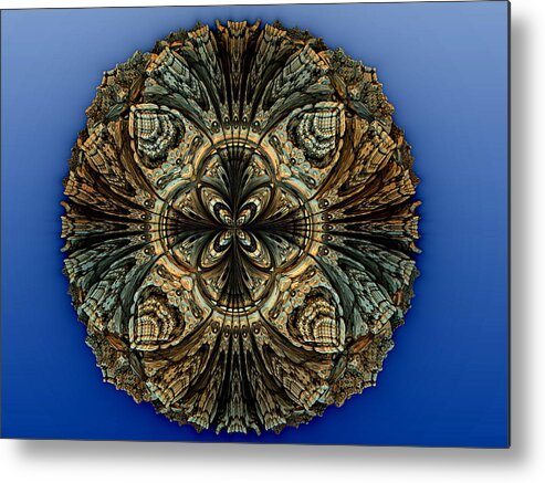 Fractal Metal Print featuring the digital art Medallion by Richard Ortolano