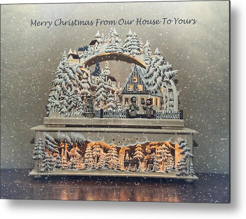 Merry Christmas Metal Print featuring the photograph Merry Christmas From Our House To Yours by Lucinda Walter