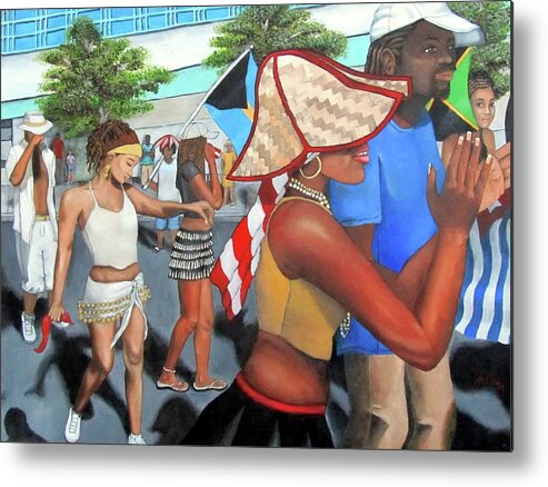 Miami Metal Print featuring the painting Miami Carnival by Alima Newton
