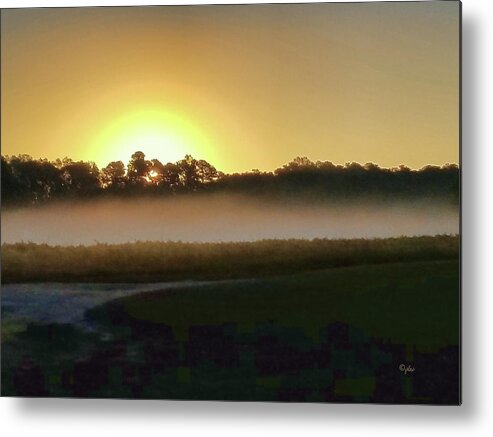 Wright Metal Print featuring the photograph Misty Sunrise by Paulette B Wright