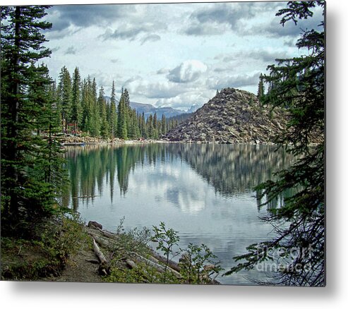Moraine Lake Metal Print featuring the photograph Moraine Lake Canadian Rockies by Lynn Bolt