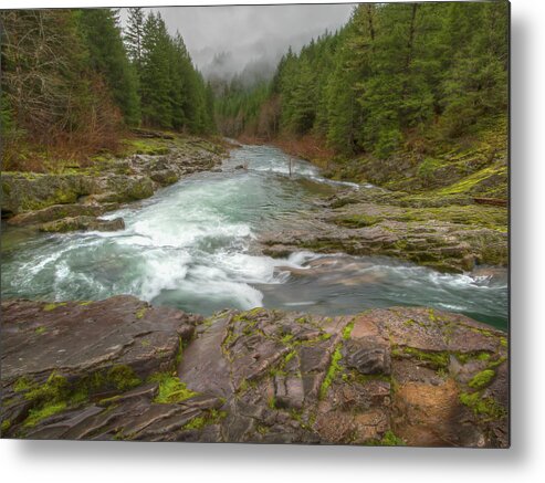 Jean Noren Metal Print featuring the photograph Morning on the Umqua River by Jean Noren