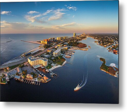 Palm Metal Print featuring the photograph Morning Over Cotton Bayou and Perdido Pass by Michael Thomas
