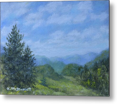 Blue Skies Metal Print featuring the painting Mountain Meadows by Kathleen McDermott