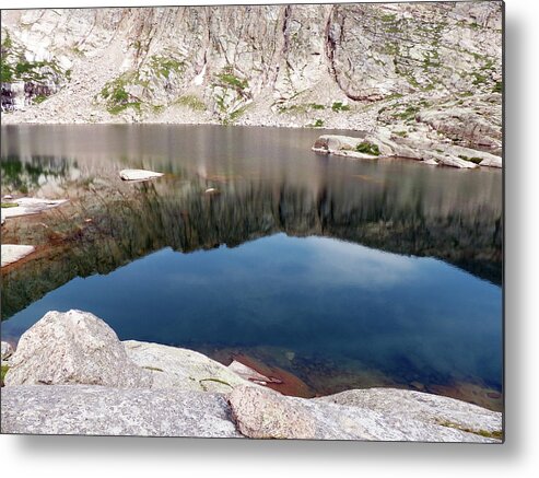 Water Metal Print featuring the photograph Mountain Side Reflection by Thomas Samida