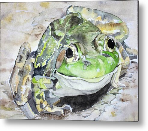 Frog Metal Print featuring the painting Mr Frog by Teresa Smith