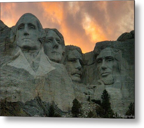 National Metal Print featuring the photograph Mt. Rushmore by Wendy Carrington