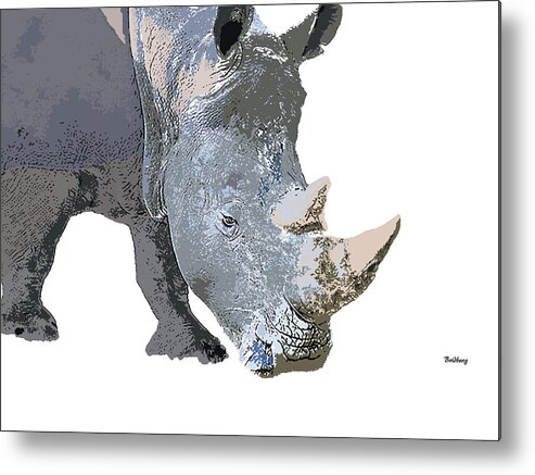 Shawn Is An African Rhinoceros Metal Print featuring the digital art Music Notes 24 by David Bridburg
