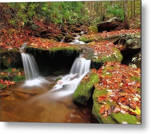 Water Metal Print featuring the photograph My Hiding Place by Kathy Tarochione