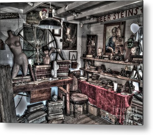 Antiques Metal Print featuring the photograph Mysterious Study by Franz Zarda