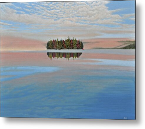 Mcmichael Gallery Final Paintings Metal Print featuring the painting Mystic Island by Kenneth M Kirsch