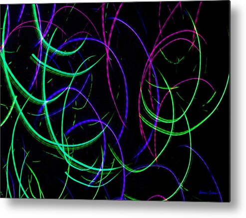 Abstract Metal Print featuring the digital art Mystic Lights 9 by Donna Corless