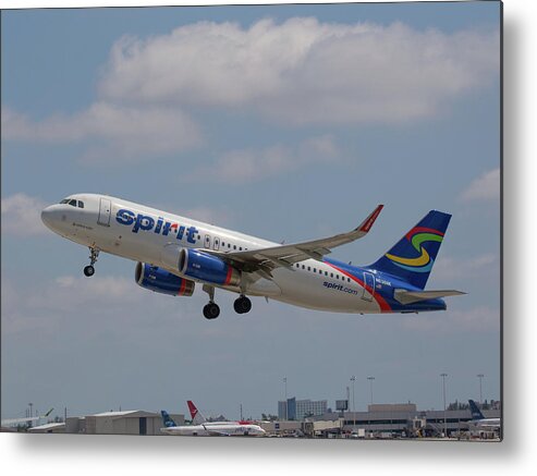 N636nk Metal Print featuring the photograph N636NK Spirit Air by Dart Humeston