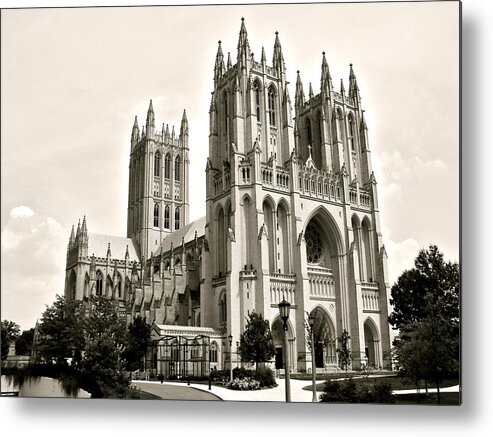 2010 Metal Print featuring the photograph National Cathedral in Washington DC by Ronda Broatch