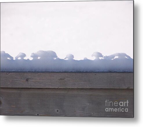 Snow Metal Print featuring the photograph Nature's Tiny Snowscape by Jackie Mueller-Jones