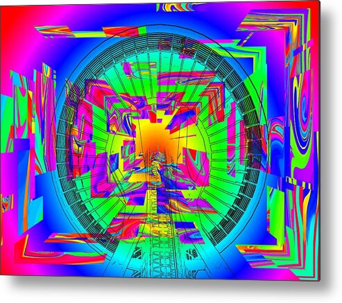 Needle Metal Print featuring the digital art Needle In The Vortex by Tim Allen