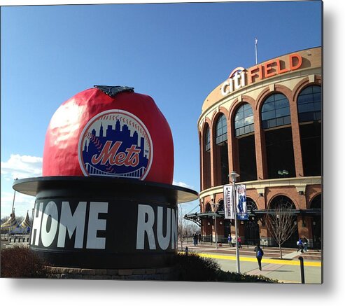 New York Mets - Citi Field - Home Run Apple Metal Print