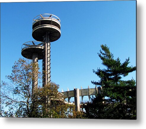 New York Metal Print featuring the photograph New York's 1964 World's Fair Observation Towers by Ms Judi
