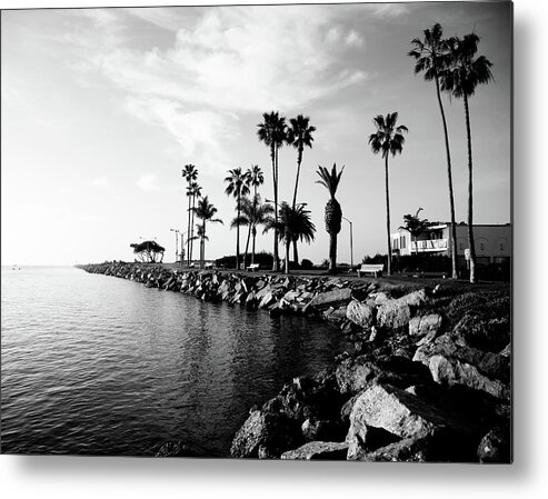 Balboa Peninsula Metal Print featuring the photograph Newport Beach Jetty by Paul Velgos