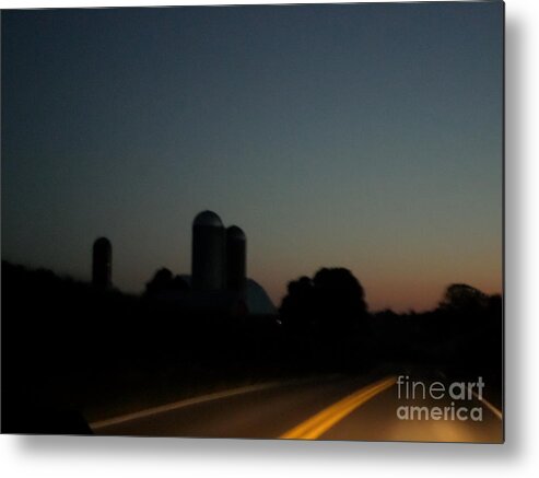 Amish Country Metal Print featuring the photograph Nightime Settles Over the Farm by Christine Clark