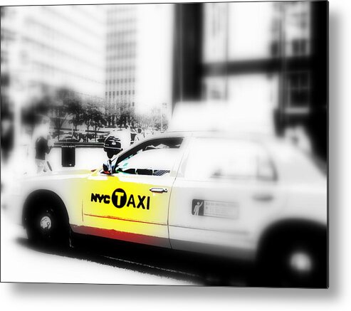 America Metal Print featuring the photograph NYC Cab by Funkpix Photo Hunter
