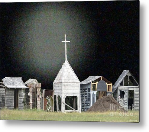 Surrealism Metal Print featuring the digital art O Little Town by Lyric Lucas