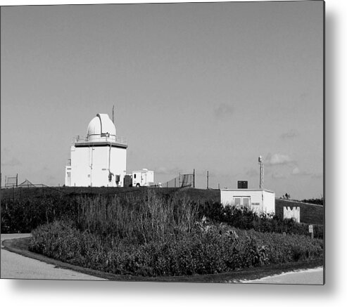 Canaveral National Seashore Metal Print featuring the photograph Observatory at the Canaveral Nationall Seashore in Black and White  by Christopher Mercer