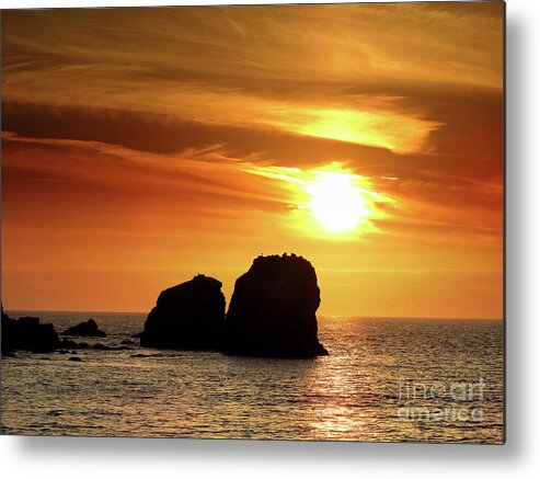 Scenic-ocean-sunset Metal Print featuring the photograph Ocean Sunset by Scott Cameron
