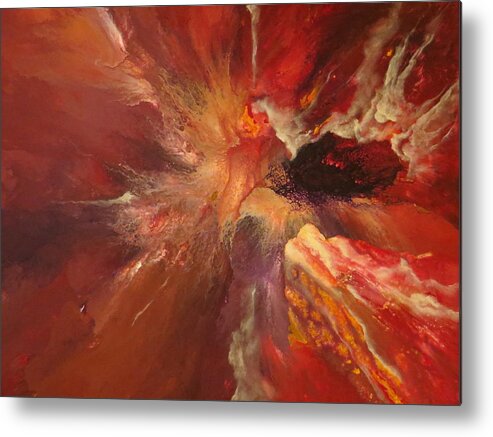 Abstract Metal Print featuring the painting Euphoric by Soraya Silvestri