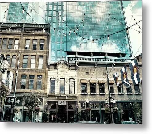 Denver Metal Print featuring the photograph Old And New On Larimer Street Two by Ann Powell